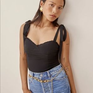 Reformation Blanca Top Black Worn Once